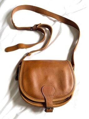 Paul Marius-  LeBohémien, Tan Leather Crossbody Saddle Bag.
